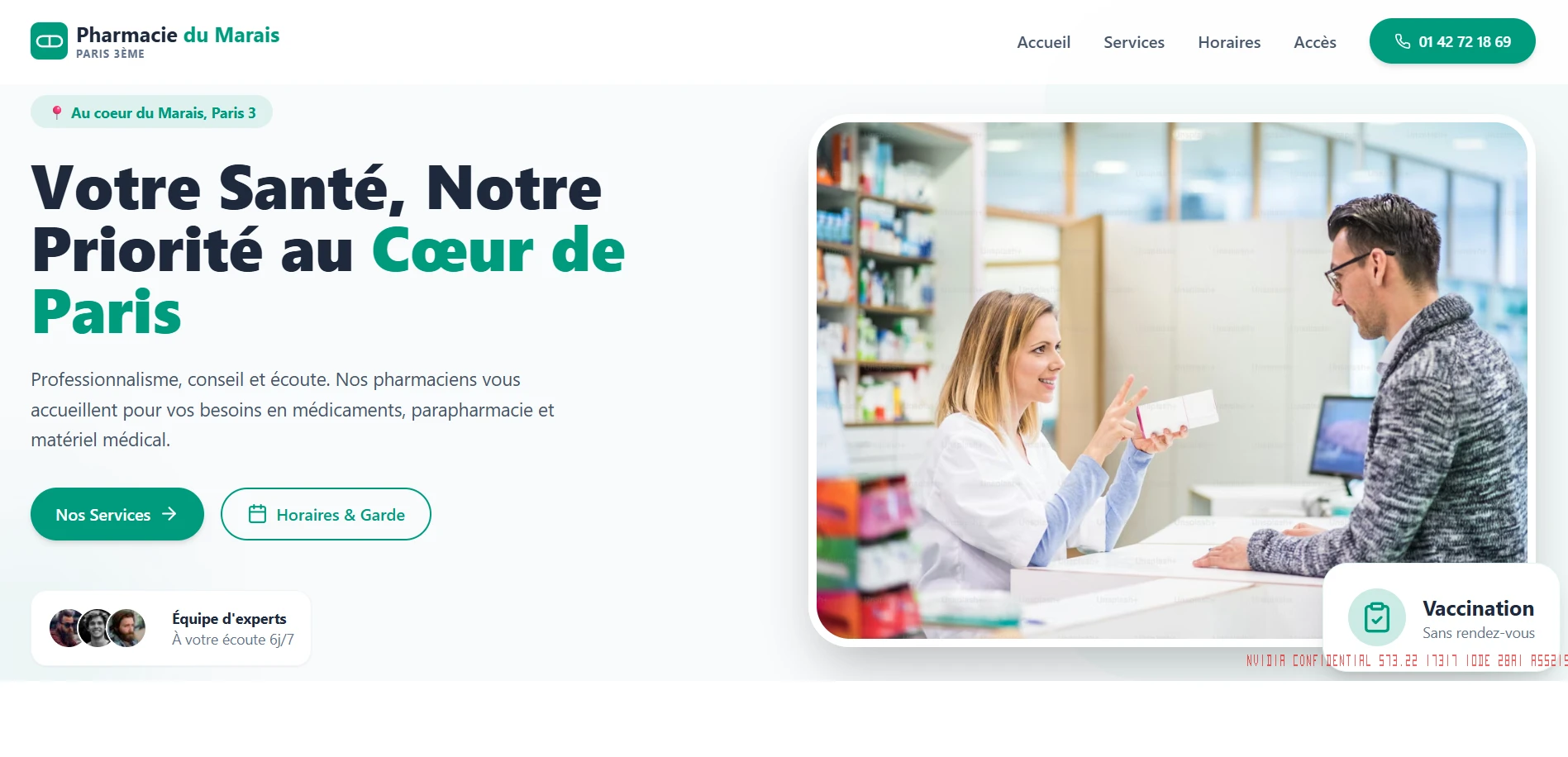 Site vitrine pharmacie